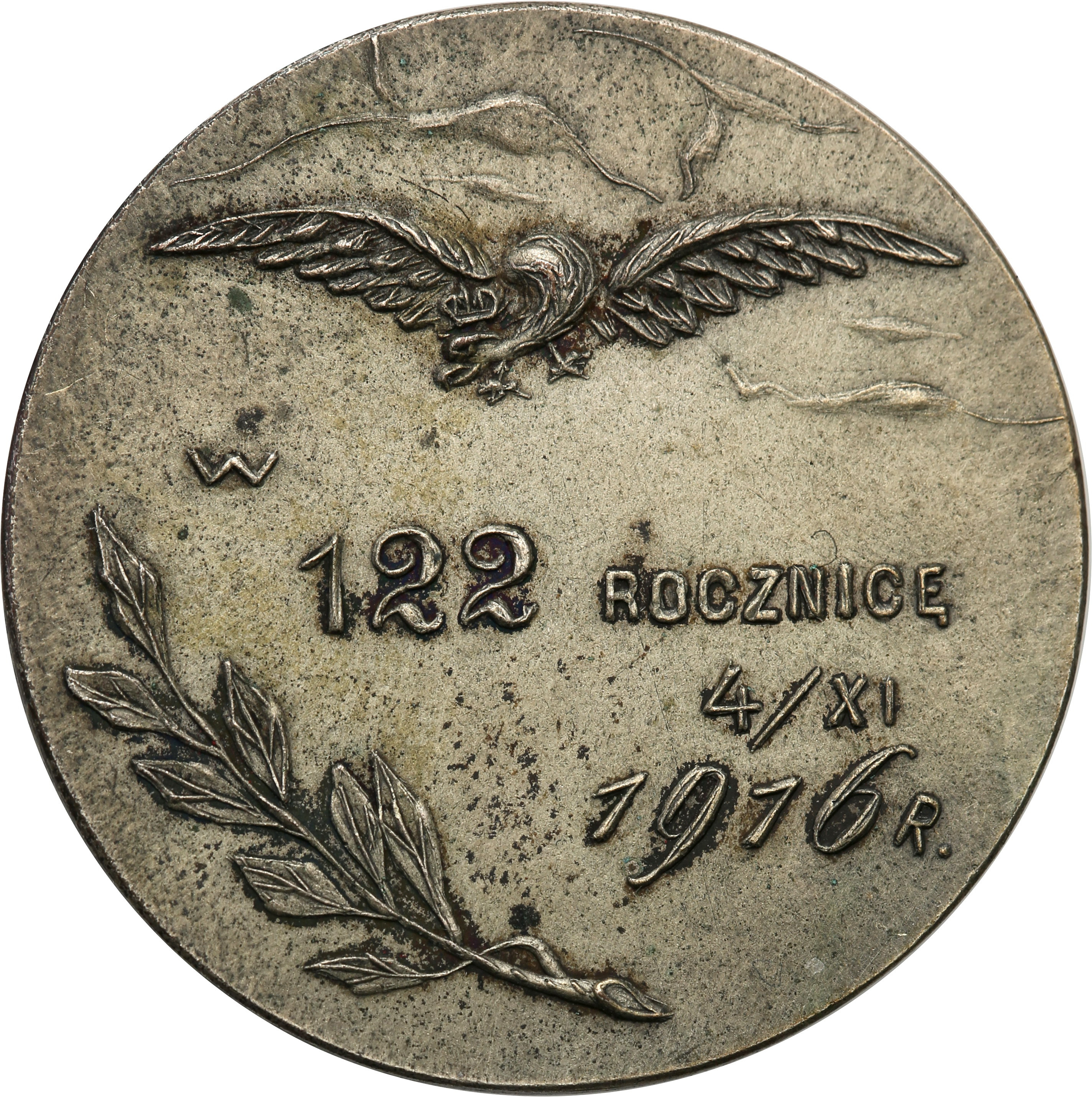 Polska. Medal 122 rocznica rzezi Pragi przez wojska Suworowa 4.XI.1916